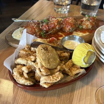 GIA MIA - Geneva - Calamari Fritto and Meatballs al Forno - Tapas/Small Plates Near Me - Geneva, Illinois