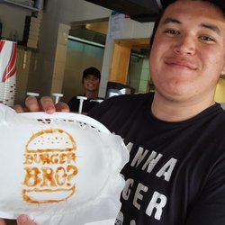 Burger Bro? - This burger bro is so home boy he is rapping along to the instore music as he waits to take your order.