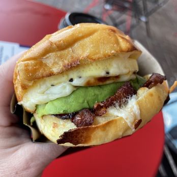 Cafe Reho - Bacon, egg & cheese + avocado on a broccie bun - Cafes Near Me - Rehoboth Beach, Delaware