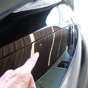 Caliber Collision - Defect on a re-shop front end of a 2011 Honda coupe. - Body Shops Near Me - Santa Barbara, California