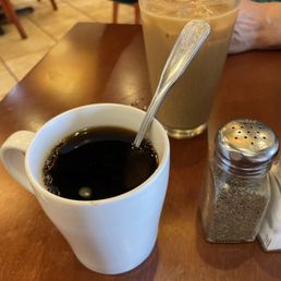 Iced coffee & hot coffee