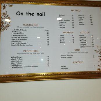 On the Nail - updated services as prices have changed (May 2023) - Nail Salons Near Me - Exton, Pennsylvania