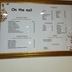On the Nail - Updated services as prices have changed (May 2023)