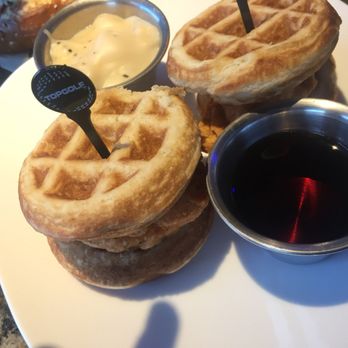 Topgolf - Chicken Waffles sliders, mushy waffles :/ great gravy - New American Near Me - Tucson, Arizona Topgolf - Chicken Waffles sliders, mushy waffles :/ great gravy - New American Near Me - Tucson, Arizona