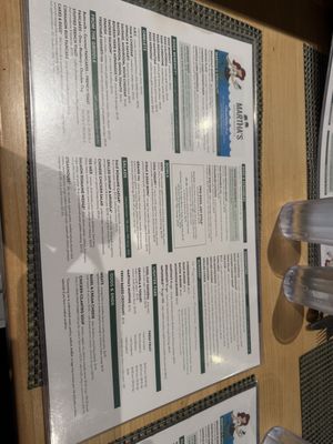 Menu photo 1 Martha’s Redondo Beach, CA