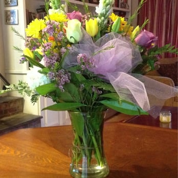 Bouquets By Christine - Mother's Day surprise waiting by door.  The photo does not do the beautiful arrangement by Christine justice! - Florists Near Me - Hopewell Junction, New York