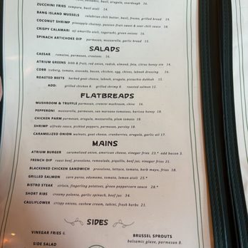 Atrium - Menu - New American Near Me - Atlanta, Georgia Atrium - Menu - New American Near Me - Atlanta, Georgia