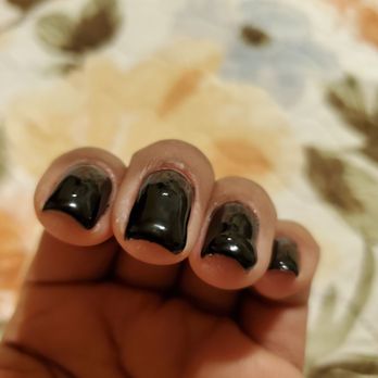 Nails Spa - Again, bulging middle and ring fingers. - Nail Salons Near Me - Catonsville, Maryland