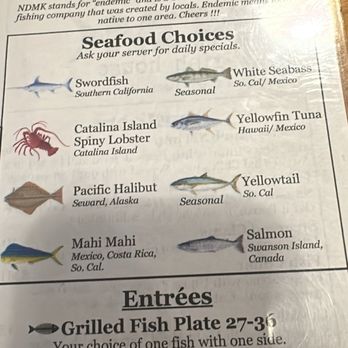 NDMK Fish House - Part of the menu - Sushi Bars Near Me - Avalon, California NDMK Fish House - Part of the menu - Sushi Bars Near Me - Avalon, California