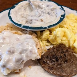 Southern Perks Cafe & Bistro - Flavorful, tasty breakfast--biscuits and gravy, sausage and eggs