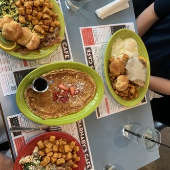 Barnaby's Cafe - Green Eggs, pecan apple pancake, Buffalo Scramble, Chicken Fried Steak & Eggs - American Near Me - Houston, Texas Barnaby's Cafe - Green Eggs, pecan apple pancake, Buffalo Scramble, Chicken Fried Steak & Eggs - American Near Me - Houston, Texas