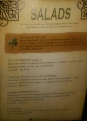 Menu photo 6 Tj Mulligans Cordova, TN