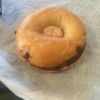 Yorgo's Bageldashery - Chocolate chip bagel with chocolate chip cream cheese. - Bagels Near Me - Norfolk, Virginia Yorgo's Bageldashery - Chocolate chip bagel with chocolate chip cream cheese. - Bagels Near Me - Norfolk, Virginia