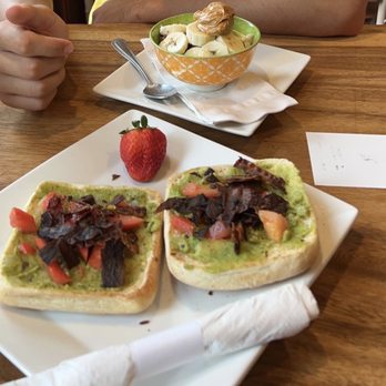 Charlotte's Coffee House - Bacon Avocado Toast and PB&B Bowl - Coffee & Tea Near Me - Dubuque, Iowa