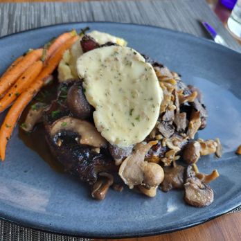 Altius - my steak. look at the butter, still hard. - New American Near Me - Pittsburgh, Pennsylvania