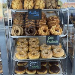 Selection of donuts on display