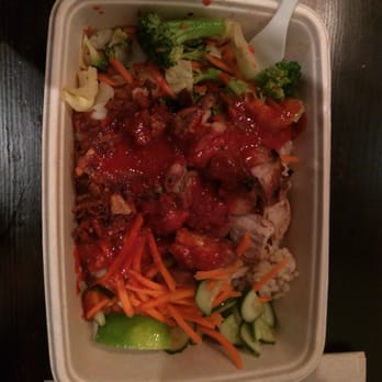 Asian Box - Six spice chicken with brown rice with all the box toppers! - Vietnamese Near Me - Mountain View, California Asian Box - Six spice chicken with brown rice with all the box toppers! - Vietnamese Near Me - Mountain View, California