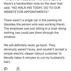 Blue Chair Barbershop - Google review