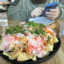 Crab Cheese Nachos