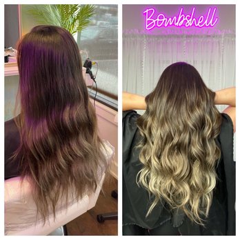Bombshell Color Bar - Before - after - Hair Salons Near Me - San Diego, California