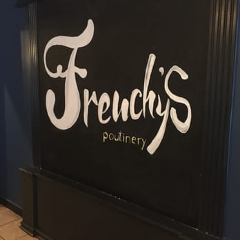 Frenchy's Poutinery - Chalkboard-like signage inside - Poutineries Near Me - Windsor, Ontario