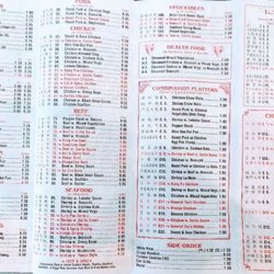 Hong Kong Buffet - Menu