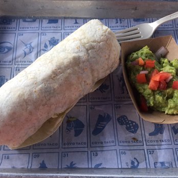 Coyo Taco - Burrito with a side of guac. - Mexican Near Me - Miami, Florida