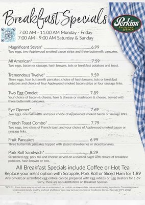 Menu photo 1 Perkins American Food Avondale, PA Menu photo 1 Perkins American Food Avondale, PA