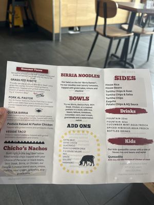 Menu photo 1 A’Q Tacos Chino, CA