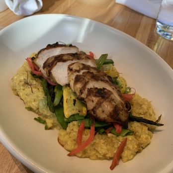 True Food Kitchen - Cauliflower polenta with chickens - New American Near Me - Chicago, Illinois True Food Kitchen - Cauliflower polenta with chickens - New American Near Me - Chicago, Illinois