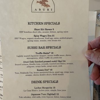 Aburi Sushi - Menu - Sushi Bars Near Me - Houston, Texas Aburi Sushi - Menu - Sushi Bars Near Me - Houston, Texas