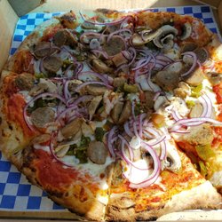 Papa Cano’s - Green Chile had good bite! The meatballs onions and mushrooms were on point. The crust is out of this world! No limit pizza here!