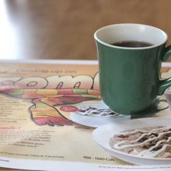 Cora - Cora's coffee. $3.25 for a small cup, but you can get unlimited refills.