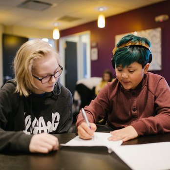 Fusion Academy Southlake - Students are able to complete their homework on campus in our Homework Café. Each campus has a quiet and social café. - Tutoring Centers Near Me - Southlake, Texas Fusion Academy Southlake - Students are able to complete their homework on campus in our Homework Café. Each campus has a quiet and social café. - Tutoring Centers Near Me - Southlake, Texas