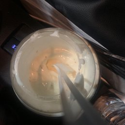 Vanilla ice cream in what's supposed to be a Butterfinger Blast.