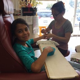 This is my niece and the views of the salon!
