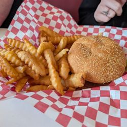 Hungry Harbor Grille - Boca burger and fries