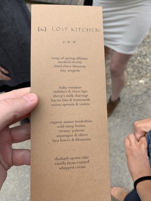 Menu photo 6 The Lost Kitchen Freedom, ME