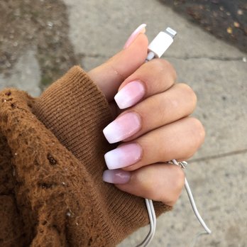 Oscar Nails & Spa - Ombré pink and white. - Nail Salons Near Me - Flushing, New York Oscar Nails & Spa - Ombré pink and white. - Nail Salons Near Me - Flushing, New York