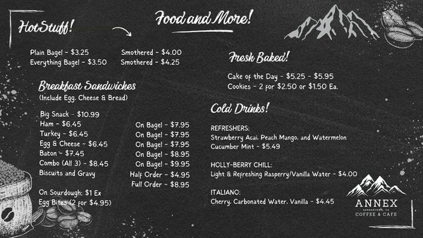 Menu photo 1 Annex Coffee and Cafe Georgetown, CA