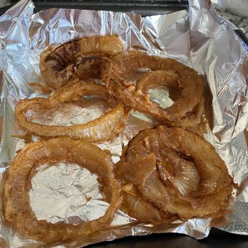 Hot Stuff Spicy Chicken and Fish - Sad, greasy onion rings - New American Near Me - Antioch, Tennessee