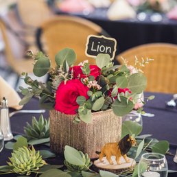 Center pieces at our wedding, which was at the San Diego Safari Park!