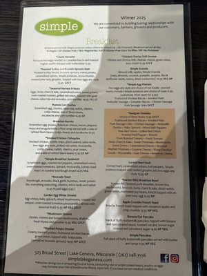 Menu photo 6 Simple Cafe Lake Geneva, WI Menu photo 6 Simple Cafe Lake Geneva, WI