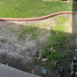 Dirt and brick area Dirt and brick area
