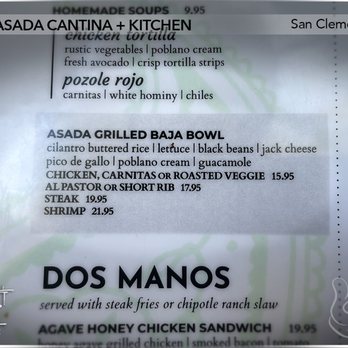 Asada Cantina + Kitchen - Asada Grilled Baja Bowl - A popular menu item - Tacos Near Me - San Clemente, California Asada Cantina + Kitchen - Asada Grilled Baja Bowl - A popular menu item - Tacos Near Me - San Clemente, California