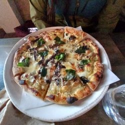 Underbelly by the Pig - Mushroom Pizza.  Yum Yum yum