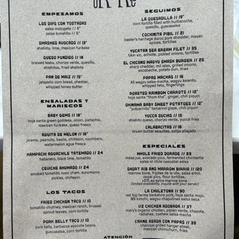 Mirate - Menu as of 8.10.2024 - Mexican Near Me - Los Angeles, California Mirate - Menu as of 8.10.2024 - Mexican Near Me - Los Angeles, California