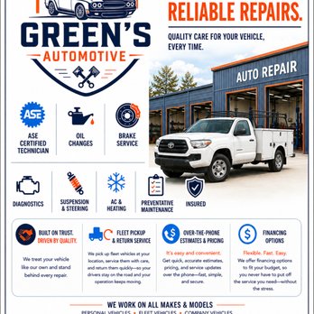 Greens Automotive - Auto Repair Near Me - Dickinson, Texas Greens Automotive - Auto Repair Near Me - Dickinson, Texas