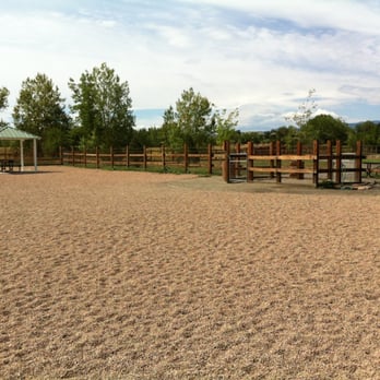Autrey Park - Dog park entrance. Gravel covered with a covered gazebo for the bi-peds. - Hiking Near Me - Superior, Colorado