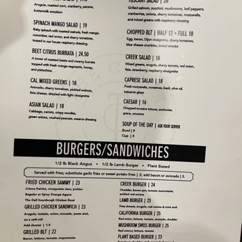 The Creek Eatery - Menu - Wine Bars Near Me - San Jose, California The Creek Eatery - Menu - Wine Bars Near Me - San Jose, California